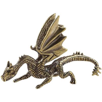 YUDO Ornement En Laiton Représentant Un Dragon Démoniaque Volant, Figurine De Dragon Pour Étagères D'Hôtel Ou Chambre À Coucher - Publicité YUDO Ornement En Laiton Représentant Un Dragon Démoniaque Volant, Figurine De Dragon Pour Étagères D'Hôtel Ou Chambre À Coucher - Publicité