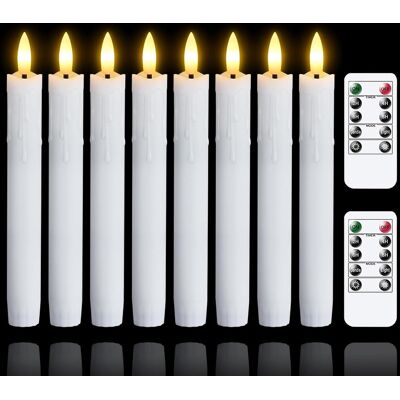 OEM Lot De 8 Bougies Led, Effet Cire, Télécommande, Minuterie, Plastique Blanc, 19cm, Pour Décoration Intérieure - Publicité OEM Lot De 8 Bougies Led, Effet Cire, Télécommande, Minuterie, Plastique Blanc, 19cm, Pour Décoration Intérieure - Publicité
