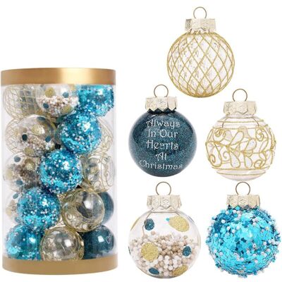 Melissa 2024 Lot De 25 Boules De Noël Ornements Décorations De Boule Rouge De Noëlceinture Cime D'Arbre Pour Arbre De Noël, Pour Décorations De Noël Intérieure Mariage Fête Extérieure Fêtes (or Bleu) - Publicité Melissa 2024 Lot De 25 Boules De Noël Ornements Décorations De Boule Rouge De Noëlceinture Cime D'Arbre Pour Arbre De Noël, Pour Décorations De Noël Intérieure Mariage Fête Extérieure Fêtes (or Bleu) - Publicité