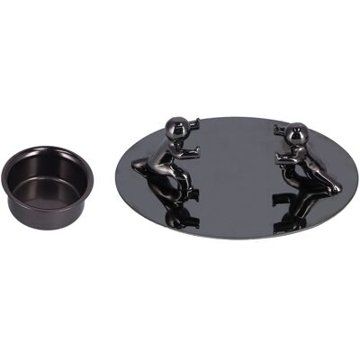 MCKENSA Porte-bougie En Acier Inoxydable, Bougeoir Romantique, Ornement Pour La Décoration Intérieure, Noir - Publicité MCKENSA Porte-bougie En Acier Inoxydable, Bougeoir Romantique, Ornement Pour La Décoration Intérieure, Noir - Publicité