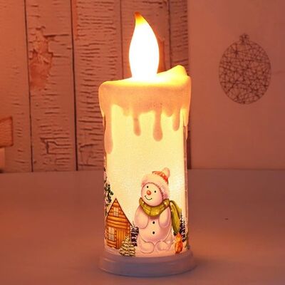 ABYSSE Bougie Led Sans Flamme, Bougie De Noël À Flamme Simulée, Bougie À Piles Père Noël Et Bonhomme De Neige Pour Mariage, Halloween, Noël Et Nouvel An - Bonhomme De Neige A - Publicité ABYSSE Bougie Led Sans Flamme, Bougie De Noël À Flamme Simulée, Bougie À Piles Père Noël Et Bonhomme De Neige Pour Mariage, Halloween, Noël Et Nouvel An - Bonhomme De Neige A - Publicité