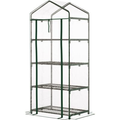 OEM Serre En Aluminium Transparent, Mini-serre, Châssis Froid, 4 Étagères, 70 X 50 X 160 Cm - Publicité OEM Serre En Aluminium Transparent, Mini-serre, Châssis Froid, 4 Étagères, 70 X 50 X 160 Cm - Publicité