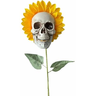 BRINSEA Halloween Squelette Tournesol Ornements,imulation Tête Crâne Tournesol Décoration,jardin Décor,plein Air (a) - Publicité BRINSEA Halloween Squelette Tournesol Ornements,imulation Tête Crâne Tournesol Décoration,jardin Décor,plein Air (a) - Publicité