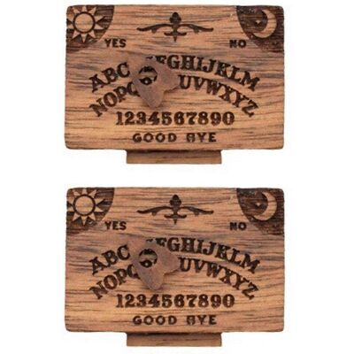 FLAMMKRAFT Planche Ouija Miniature En Bois Avec Tiroir, Motif Cœur, Décoration Spirituelle Fonctionnelle Pour La Maison (2 Pièces) - Publicité FLAMMKRAFT Planche Ouija Miniature En Bois Avec Tiroir, Motif Cœur, Décoration Spirituelle Fonctionnelle Pour La Maison (2 Pièces) - Publicité