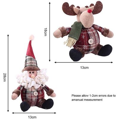 MCKENSA Poupée De Noël Mignonne Et Tendance En Forme De Père Noël, Bonhomme De Neige Et Cerf, Décoration À Suspendre Au Sapin De Noël - Publicité MCKENSA Poupée De Noël Mignonne Et Tendance En Forme De Père Noël, Bonhomme De Neige Et Cerf, Décoration À Suspendre Au Sapin De Noël - Publicité