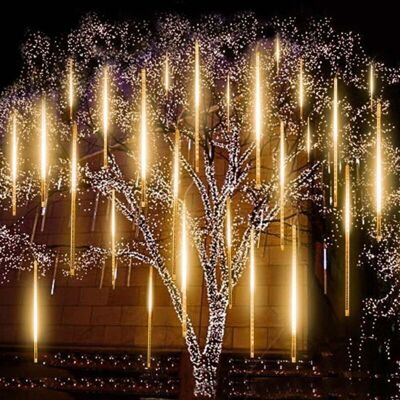 Melissa Guirlande Lumineuse Pluie D'Étoiles Filantes - 30cm 8 Tubes 144 Leds - Guirlande Gouttes De Pluie/stalactites - Pour Arbre De Noël, Décoration Halloween, Fêtes, Mariage - Publicité Melissa Guirlande Lumineuse Pluie D'Étoiles Filantes - 30cm 8 Tubes 144 Leds - Guirlande Gouttes De Pluie/stalactites - Pour Arbre De Noël, Décoration Halloween, Fêtes, Mariage - Publicité