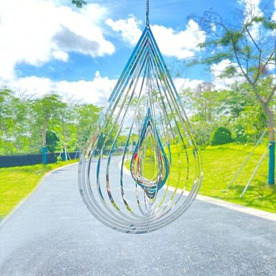 OEM 3d Wind Spinner En Acier Inoxydable Intérieur Extérieur Décor Partie Cinétique Yard Art Décorations 3d Artisanat Ornements Métal 11.8 Pouces 3d En Forme De Goutte D'Eau Suspendu Wind Spinner - Publicité OEM 3d Wind Spinner En Acier Inoxydable Intérieur Extérieur Décor Partie Cinétique Yard Art Décorations 3d Artisanat Ornements Métal 11.8 Pouces 3d En Forme De Goutte D'Eau Suspendu Wind Spinner - Publicité