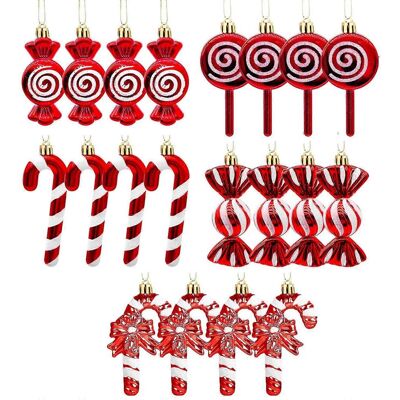 FLAMMKRAFT 20 Décorations Suspendues En Forme De Canne À Sucre Rouge Et Blanche Pour Sapin De Noël, Centre Commercial Ou Fêtes. Publicité FLAMMKRAFT 20 Décorations Suspendues En Forme De Canne À Sucre Rouge Et Blanche Pour Sapin De Noël, Centre Commercial Ou Fêtes. Publicité