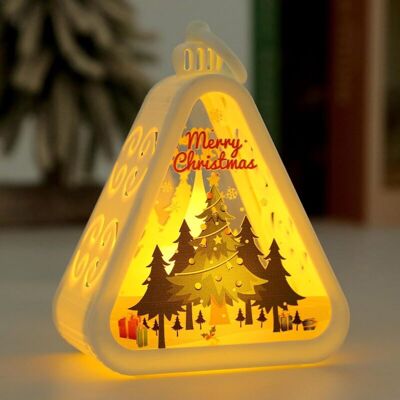 XISRENS Lanterne De Noël, Lanterne De Décoration De Noël, Bougies De Noël Sans Flamme, Lanterne De Noël Vintage Avec Lumière Led, Pour Les Cadeaux Et La Deco De Noel (sapin De Noël Blanc) - Publicité XISRENS Lanterne De Noël, Lanterne De Décoration De Noël, Bougies De Noël Sans Flamme, Lanterne De Noël Vintage Avec Lumière Led, Pour Les Cadeaux Et La Deco De Noel (sapin De Noël Blanc) - Publicité