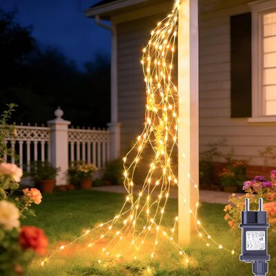 BALTERLEY Guirlande Lumineuse 2m 400 Led Guirlande Avec Prise, Minuterie, Télécommande, 8 Modes Lumières De Noël Étanche Guirlande Lumineuse Cascade Pour Sapin De Noël Intérieure Extérieure Décoration - Publicité BALTERLEY Guirlande Lumineuse 2m 400 Led Guirlande Avec Prise, Minuterie, Télécommande, 8 Modes Lumières De Noël Étanche Guirlande Lumineuse Cascade Pour Sapin De Noël Intérieure Extérieure Décoration - Publicité