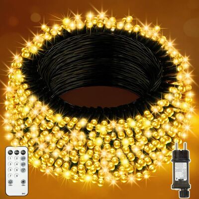 BALTERLEY Guirlande Lumineuse Sapin De Noel - 20m 200 Led Guirlande Lumineuse Exterieure, Avec 8 Modes/minuterie/télécommande/étanche Ip44, Pour Intérieur/chambre/fête/maison Decoration(blanc Chaud - Publicité BALTERLEY Guirlande Lumineuse Sapin De Noel - 20m 200 Led Guirlande Lumineuse Exterieure, Avec 8 Modes/minuterie/télécommande/étanche Ip44, Pour Intérieur/chambre/fête/maison Decoration(blanc Chaud - Publicité