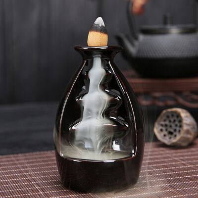 MCKENSA Brûleur D'Encens En Céramique Émaillée, Support Pour Cônes, Encensoir À Reflux, Pour La Maison - Publicité MCKENSA Brûleur D'Encens En Céramique Émaillée, Support Pour Cônes, Encensoir À Reflux, Pour La Maison - Publicité