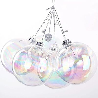 OEM De Noël Transparentes Boules Remplissable 12 Pcs Boules Vides Suspendre Des Ornements En Acrylique Diy Décorations Pour L'Arbre De Noël Pour Fêtede Noël Mariage Anniversaire Accueil Cadeau - Publicité OEM De Noël Transparentes Boules Remplissable 12 Pcs Boules Vides Suspendre Des Ornements En Acrylique Diy Décorations Pour L'Arbre De Noël Pour Fêtede Noël Mariage Anniversaire Accueil Cadeau - Publicité