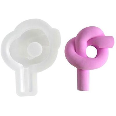 FLAMMKRAFT Moules En Silicone Pour Bougeoirs En Forme De Nœud, Moules Géométriques En Résine Pour Bougeoirs - Publicité FLAMMKRAFT Moules En Silicone Pour Bougeoirs En Forme De Nœud, Moules Géométriques En Résine Pour Bougeoirs - Publicité