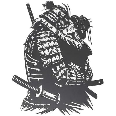FLAMMKRAFT Décoration Murale Samouraï En Fer Forgé Représentant Un Guerrier Enlacé, À Suspendre Dans Le Salon. Publicité FLAMMKRAFT Décoration Murale Samouraï En Fer Forgé Représentant Un Guerrier Enlacé, À Suspendre Dans Le Salon. Publicité