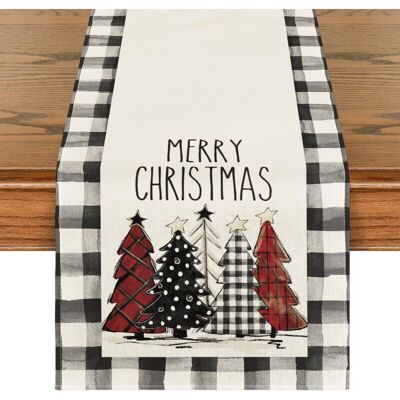 STAKMANN Aiperq Christmas Tree Merry Christmas Tablecloth, Seasonal Winter Holiday Kitchen Table Decorations For Indoor Outdoor Home Party Decoration 13 X 72 Inches - Publicité STAKMANN Aiperq Christmas Tree Merry Christmas Tablecloth, Seasonal Winter Holiday Kitchen Table Decorations For Indoor Outdoor Home Party Decoration 13 X 72 Inches - Publicité