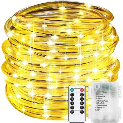 BALTERLEY Guirlande Lumineuse À Pile Imperméable 8 Modes Chaude Lumière Intérieur & Extérieur Avec Télécommande Pour Noël Thanksgiving Anniversaire Fête Mariage (bleu, 20m 200led) - Publicité BALTERLEY Guirlande Lumineuse À Pile Imperméable 8 Modes Chaude Lumière Intérieur & Extérieur Avec Télécommande Pour Noël Thanksgiving Anniversaire Fête Mariage (bleu, 20m 200led) - Publicité