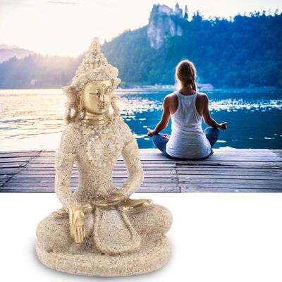 MCKENSA Statuette De Bouddha Assis En Méditation, Sculpture, Objet De Décoration Pour La Maison (b Or) - Publicité MCKENSA Statuette De Bouddha Assis En Méditation, Sculpture, Objet De Décoration Pour La Maison (b Or) - Publicité
