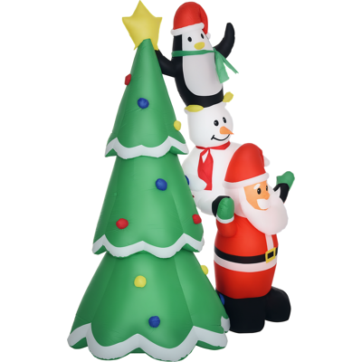 VIVACASA Sapin Noël Gonflable Géant 243 Cm Led Père Noël Extérieur Étanche, Arbre Gonflable Jardin Terrasse - Publicité VIVACASA Sapin Noël Gonflable Géant 243 Cm Led Père Noël Extérieur Étanche, Arbre Gonflable Jardin Terrasse - Publicité