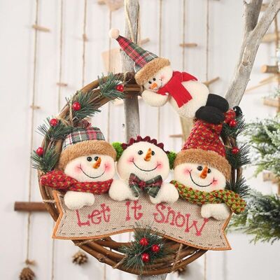 OEM Guirlande De Noël Pour Porte D'Entrée, Nouvelles Décorations De Noël, Guirlande De Fleurs Artificielles, Guirlande En Rotin, Pendentif En Forme De Bonhomme De Neige/d'élan, Décoration De Noël, Pour Dé - Publicité OEM Guirlande De Noël Pour Porte D'Entrée, Nouvelles Décorations De Noël, Guirlande De Fleurs Artificielles, Guirlande En Rotin, Pendentif En Forme De Bonhomme De Neige/d'élan, Décoration De Noël, Pour Dé - Publicité