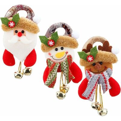 URSUS Poupée Ornement D'Arbre De Noël Avec Pendentif D'Arbre De Noël, Cloches Jingle, Ornement De Cloche D'Arbre De Noël, Décoration De Père Noël(style Bonhomme De Neige) - Publicité URSUS Poupée Ornement D'Arbre De Noël Avec Pendentif D'Arbre De Noël, Cloches Jingle, Ornement De Cloche D'Arbre De Noël, Décoration De Père Noël(style Bonhomme De Neige) - Publicité