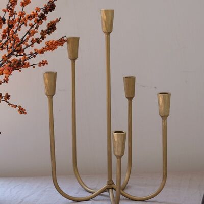 Generic Support Bougies Vintage Fonte 6 Branches Déco Intérieur - Publicité Generic Support Bougies Vintage Fonte 6 Branches Déco Intérieur - Publicité