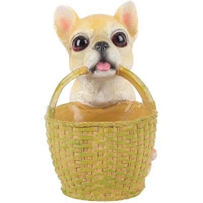 FLAMMKRAFT Ornement Mignon En Forme De Chien, Panier De Rangement Pour Clés, Statue De Chiot Pour Salon, Entrée Ou Bureau. Publicité FLAMMKRAFT Ornement Mignon En Forme De Chien, Panier De Rangement Pour Clés, Statue De Chiot Pour Salon, Entrée Ou Bureau. Publicité