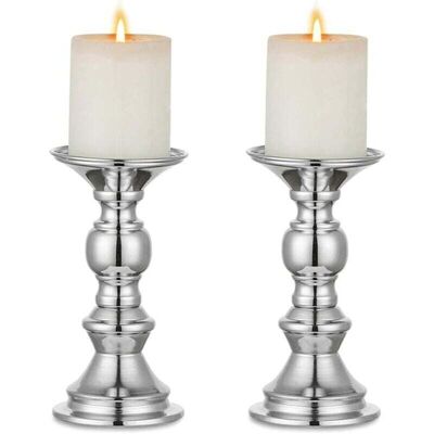 BRAST Bougeoir Pilier Ulisemsilver, Pièce Maîtresse De Mariage, Bougeoir En Métal Pour Bougies De 50 Mm, Décoration De Table, Idéal Pour Mariage, Occasion Spéciale, Fête, Salon, Lot De 2 - Publicité BRAST Bougeoir Pilier Ulisemsilver, Pièce Maîtresse De Mariage, Bougeoir En Métal Pour Bougies De 50 Mm, Décoration De Table, Idéal Pour Mariage, Occasion Spéciale, Fête, Salon, Lot De 2 - Publicité