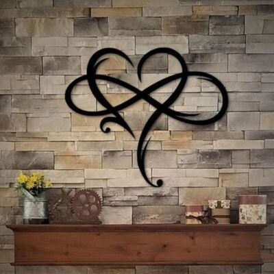 URSUS Decoration Murale Coeur Infini, Décoration Murale En Métal, Signe D'Amour Decoration Murale Metal Sculpture Murale Pour La Décoration Salon, De La Maison, De La Chambre À Coucher (noir, 35 X 29 Cm) - Publicité URSUS Decoration Murale Coeur Infini, Décoration Murale En Métal, Signe D'Amour Decoration Murale Metal Sculpture Murale Pour La Décoration Salon, De La Maison, De La Chambre À Coucher (noir, 35 X 29 Cm) - Publicité