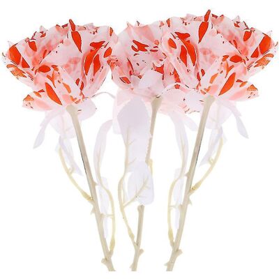 YUDO Lot De 3 Roses Artificielles Pour Décorations D'Halloween - Publicité YUDO Lot De 3 Roses Artificielles Pour Décorations D'Halloween - Publicité