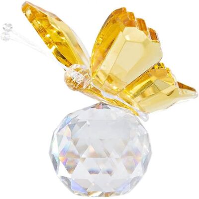 LEDE Figurine Papillon En Cristal Avec Socle Sphérique, Ornement De Collection En Verre D'Art, Statue, Presse-papier Animal - Publicité LEDE Figurine Papillon En Cristal Avec Socle Sphérique, Ornement De Collection En Verre D'Art, Statue, Presse-papier Animal - Publicité