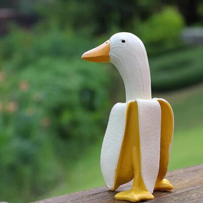 LEDE Statue Décorative De Jardin, Figurine Ornementale, Nain De Jardin Canard Banane En Résine Créative, Statue De Canard Amusante - Publicité LEDE Statue Décorative De Jardin, Figurine Ornementale, Nain De Jardin Canard Banane En Résine Créative, Statue De Canard Amusante - Publicité