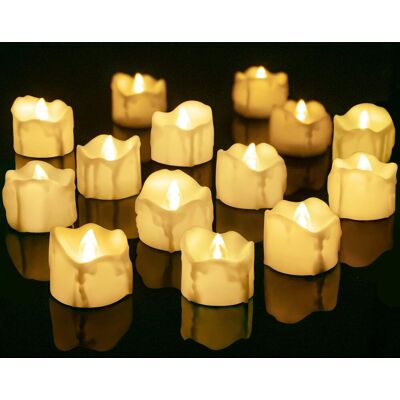 OEM 14 Bougies Led, Flamme Vacillante, Cire Dégoulinante, Blanc Chaud, Intérieur Extérieur - Publicité OEM 14 Bougies Led, Flamme Vacillante, Cire Dégoulinante, Blanc Chaud, Intérieur Extérieur - Publicité