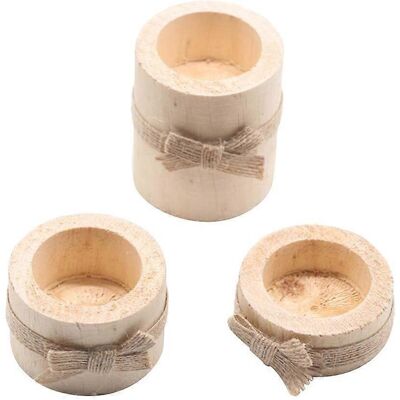 FATRD Lot De 3 Porte-bougies Chauffe-plat Vintage, Porte-bougies En Bois, Support Pour Bougie Pilier En Bois, Porte-bougies Votives-7x6cm-khaki - Publicité FATRD Lot De 3 Porte-bougies Chauffe-plat Vintage, Porte-bougies En Bois, Support Pour Bougie Pilier En Bois, Porte-bougies Votives-7x6cm-khaki - Publicité