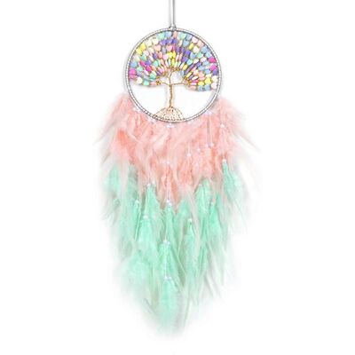 ALLAUVE Attrape-rêves Arbre De Vie, Mobile En Plumes, Décoration Murale Pour Chambre D'Enfant, Chambre De Fille, Dortoir, Ornement Pour La Maison, Anniversaire, Fête - Publicité ALLAUVE Attrape-rêves Arbre De Vie, Mobile En Plumes, Décoration Murale Pour Chambre D'Enfant, Chambre De Fille, Dortoir, Ornement Pour La Maison, Anniversaire, Fête - Publicité