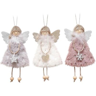 FLAMMKRAFT Lot De 3 Pendentifs Poupée, Blanc Rosé Et Gris, Ravissants Ornements À Suspendre Pour Décorer Le Sapin De Noël. Publicité FLAMMKRAFT Lot De 3 Pendentifs Poupée, Blanc Rosé Et Gris, Ravissants Ornements À Suspendre Pour Décorer Le Sapin De Noël. Publicité