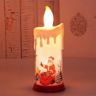 ABYSSE Bougie Led Sans Flamme, Bougie De Noël À Flamme Simulée, Bougie À Piles Père Noël Et Bonhomme De Neige Pour Mariage, Halloween, Noël Et Nouvel An - Le Père Noël A - Publicité ABYSSE Bougie Led Sans Flamme, Bougie De Noël À Flamme Simulée, Bougie À Piles Père Noël Et Bonhomme De Neige Pour Mariage, Halloween, Noël Et Nouvel An - Le Père Noël A - Publicité