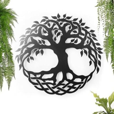 Vision Décoration En Métal, Sculpture Murale En Acier. (30 X 30 Cm, Arbre De Vie) - Publicité Vision Décoration En Métal, Sculpture Murale En Acier. (30 X 30 Cm, Arbre De Vie) - Publicité