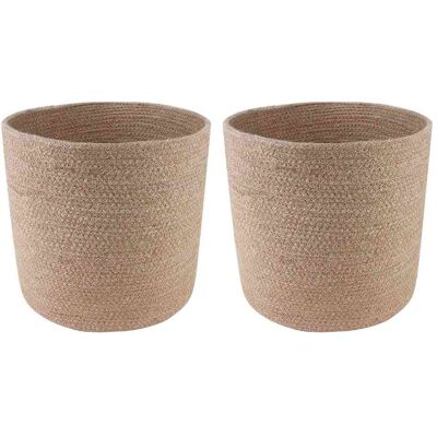 Vidaxl Plant Pot Set 2 Pcs Natural Ø 28 X 28 Cm 100% Tossa Jute - Publicité Vidaxl Plant Pot Set 2 Pcs Natural Ø 28 X 28 Cm 100% Tossa Jute - Publicité