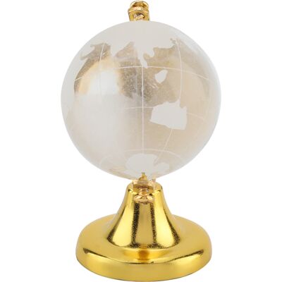 MCKENSA Globe Terrestre Rond En Cristal, Carte Du Monde, Boule Décorative En Verre, Cadeau Pour La Maison Ou Le Bureau (doré) - Publicité MCKENSA Globe Terrestre Rond En Cristal, Carte Du Monde, Boule Décorative En Verre, Cadeau Pour La Maison Ou Le Bureau (doré) - Publicité