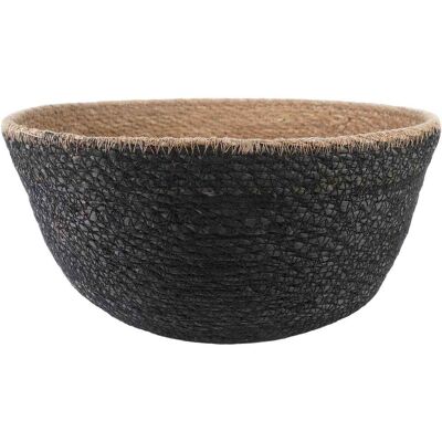 Vidaxl Plant Pot With Handles Black Ø 32 X 32 Cm 100% Seagrass - Publicité Vidaxl Plant Pot With Handles Black Ø 32 X 32 Cm 100% Seagrass - Publicité