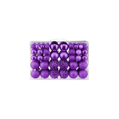 OEM Boules De Noël Lot, 100pcs Étincelants Décorations Sapin Noel Festives Arbre De Noël Ornements Avec Crochets Pour Noël Fêtes Mariage (violet) - Crezuo - Publicité OEM Boules De Noël Lot, 100pcs Étincelants Décorations Sapin Noel Festives Arbre De Noël Ornements Avec Crochets Pour Noël Fêtes Mariage (violet) - Crezuo - Publicité
