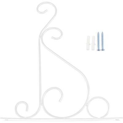 PELTOR Crochet De Fleur De Support De Suspension De Suspension De Plante De Fer Pour La Décoration De Jardin À La Maison 25 21cm(blanc) - Publicité PELTOR Crochet De Fleur De Support De Suspension De Suspension De Plante De Fer Pour La Décoration De Jardin À La Maison 25 21cm(blanc) - Publicité