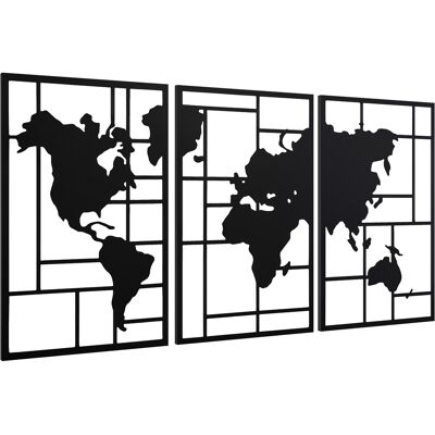 OEM Lot De 3 Décorations Murales En Métal Moderne, Sculpture Murale En Métal Géométriques Abstraites, 50 X 80 Cm, Noir - Publicité OEM Lot De 3 Décorations Murales En Métal Moderne, Sculpture Murale En Métal Géométriques Abstraites, 50 X 80 Cm, Noir - Publicité