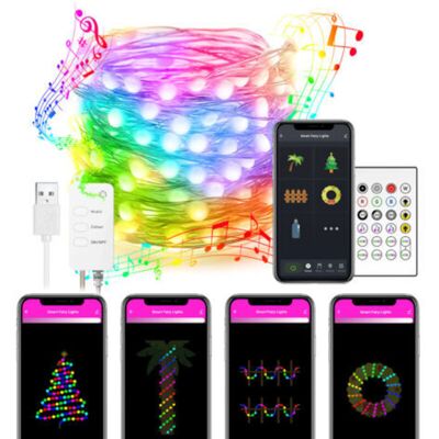 SANS MARQUE Guirlande Lumineuse De Noël Guirlande Lumineuse, Guirlande Lumineuse Interieur, Guirlande Lumineuse Couleur Rgbic, Contrôle Application/synchronisation Musique/gradable/horaire, Pour Hallowe - Publicité SANS MARQUE Guirlande Lumineuse De Noël Guirlande Lumineuse, Guirlande Lumineuse Interieur, Guirlande Lumineuse Couleur Rgbic, Contrôle Application/synchronisation Musique/gradable/horaire, Pour Hallowe - Publicité