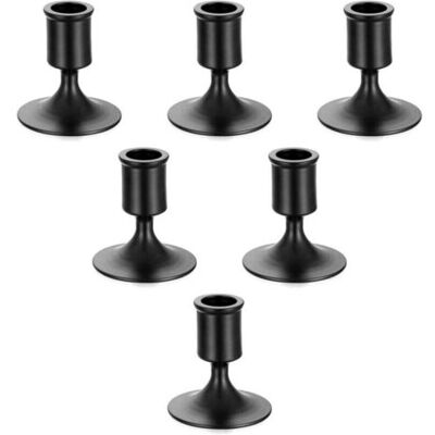 ABYSSE Chandelier Bougeoir Noir Halloween - Lot De 6 Petite Bougeoirs Mariage Métal Décoratifs Pour Bougies Chandelles Piliers Noel Decoration Maison L’avent Centre De Table Moderne - Publicité ABYSSE Chandelier Bougeoir Noir Halloween - Lot De 6 Petite Bougeoirs Mariage Métal Décoratifs Pour Bougies Chandelles Piliers Noel Decoration Maison L’avent Centre De Table Moderne - Publicité