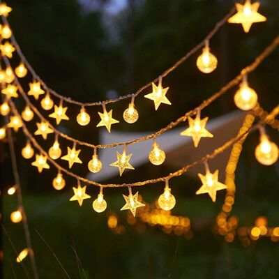OEM Guirlande Lumineuse Led Boule Cristal 6m 40led – Blanc Chaud, Intérieur Extérieur, Étanche, Pour Décoration Noël Mariage Fête Jardin - Publicité OEM Guirlande Lumineuse Led Boule Cristal 6m 40led – Blanc Chaud, Intérieur Extérieur, Étanche, Pour Décoration Noël Mariage Fête Jardin - Publicité