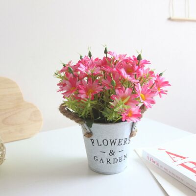 XISRENS Fleurs Artificiels Interieur 1 Pcs, Fleurs Artificielles Avec Pot En Métal Artificielle Plante Decoration Pour Mariage Extérieur Bureau Table Jardin Nouveau Cadeau De Maison, Marguerite(rose R - Publicité XISRENS Fleurs Artificiels Interieur 1 Pcs, Fleurs Artificielles Avec Pot En Métal Artificielle Plante Decoration Pour Mariage Extérieur Bureau Table Jardin Nouveau Cadeau De Maison, Marguerite(rose R - Publicité