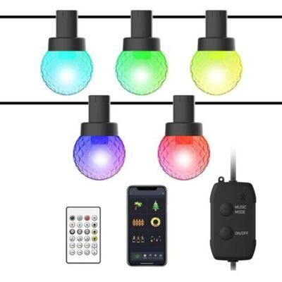 SANS MARQUE Guirlande Lumineuse De Noël Guirlande Lumineuse Multicolores, Guirlande Lumineuse À Led Avec Télécommande Contrôlé Par App, Synchroniser Avec Rythme De Musique/fonction De Minuterie Pour Mar - Publicité SANS MARQUE Guirlande Lumineuse De Noël Guirlande Lumineuse Multicolores, Guirlande Lumineuse À Led Avec Télécommande Contrôlé Par App, Synchroniser Avec Rythme De Musique/fonction De Minuterie Pour Mar - Publicité