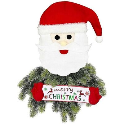 RDTD Couronne De Noël Festive Avec Chapeau De Père Noël Pour La Décoration De La Maison Pendant Les Fêtes - Publicité RDTD Couronne De Noël Festive Avec Chapeau De Père Noël Pour La Décoration De La Maison Pendant Les Fêtes - Publicité